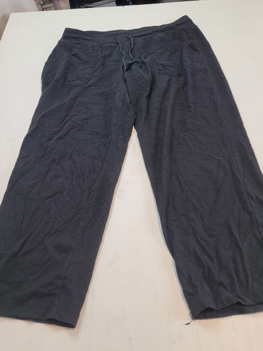 Athletic Works Black Wide-Leg Drawstring Track Pants